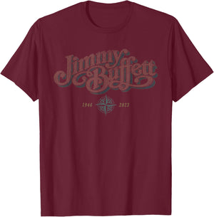 Vintage Jim Buffet Tribute Latitudes Distressed T-Shirt - T-Shirt | Maroon