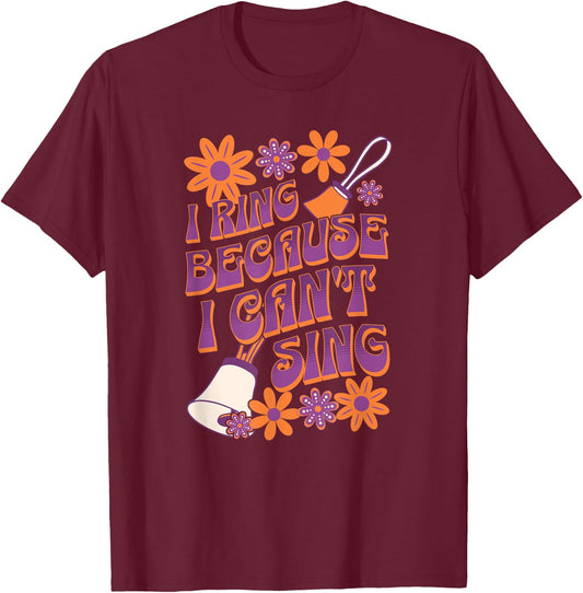 Funny Handbell Player Design for Bell Ringers, and Musicians T-Shirt - T-Shirt | Maroon
