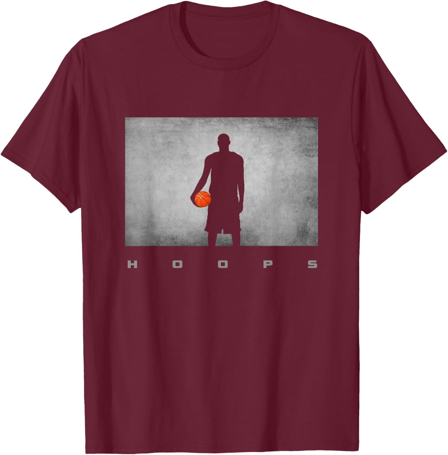 Basketball Apparel for Basketball Players - Adult Basketball - Black - Small - Short Sleeve - - Classic Fit - Modern Classic - Sports - Basketball T-Shirt - T-Shirt | Maroon