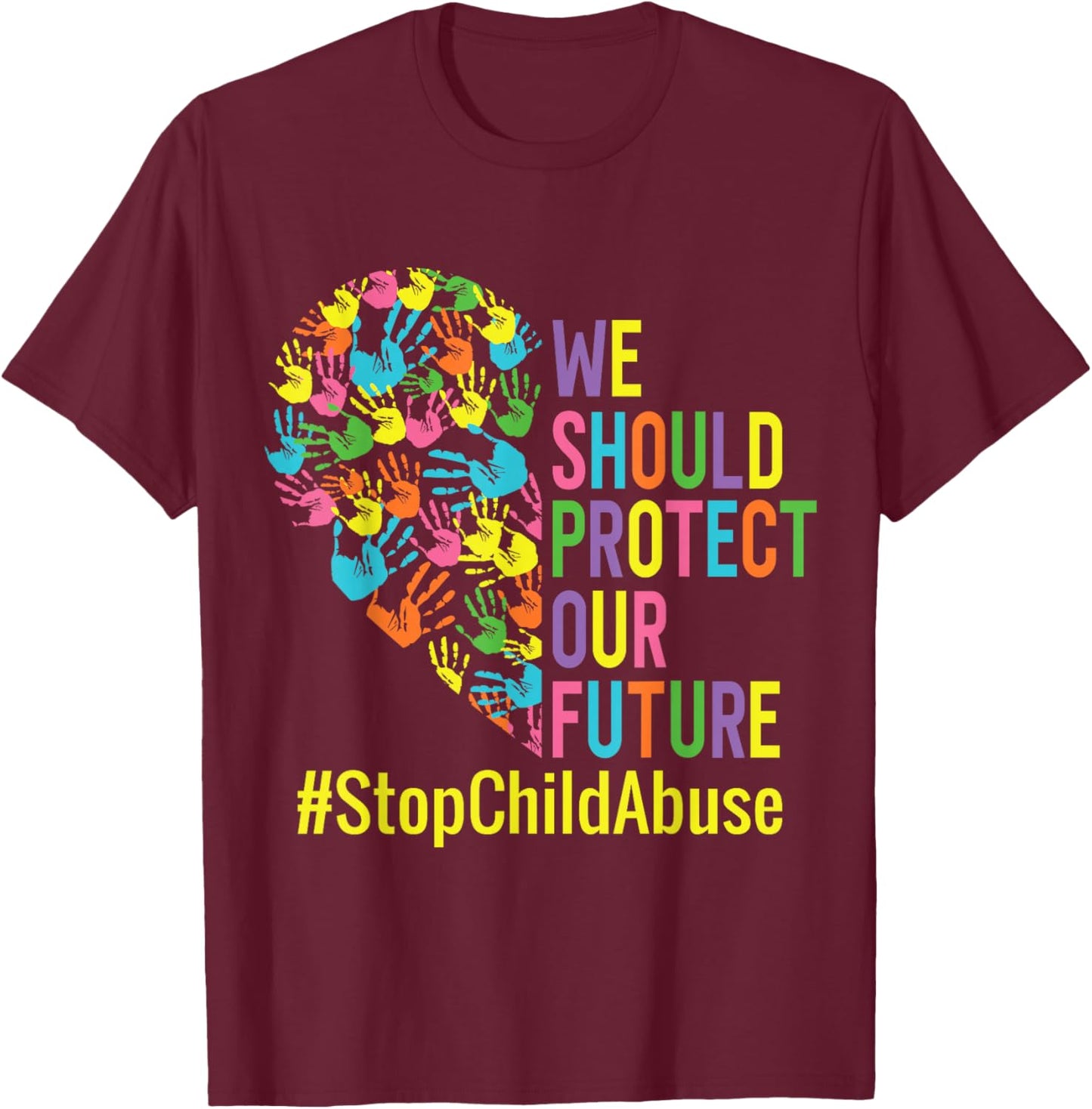 Child abuse awareness Child abuse prevention T-Shirt - T-Shirt | Maroon