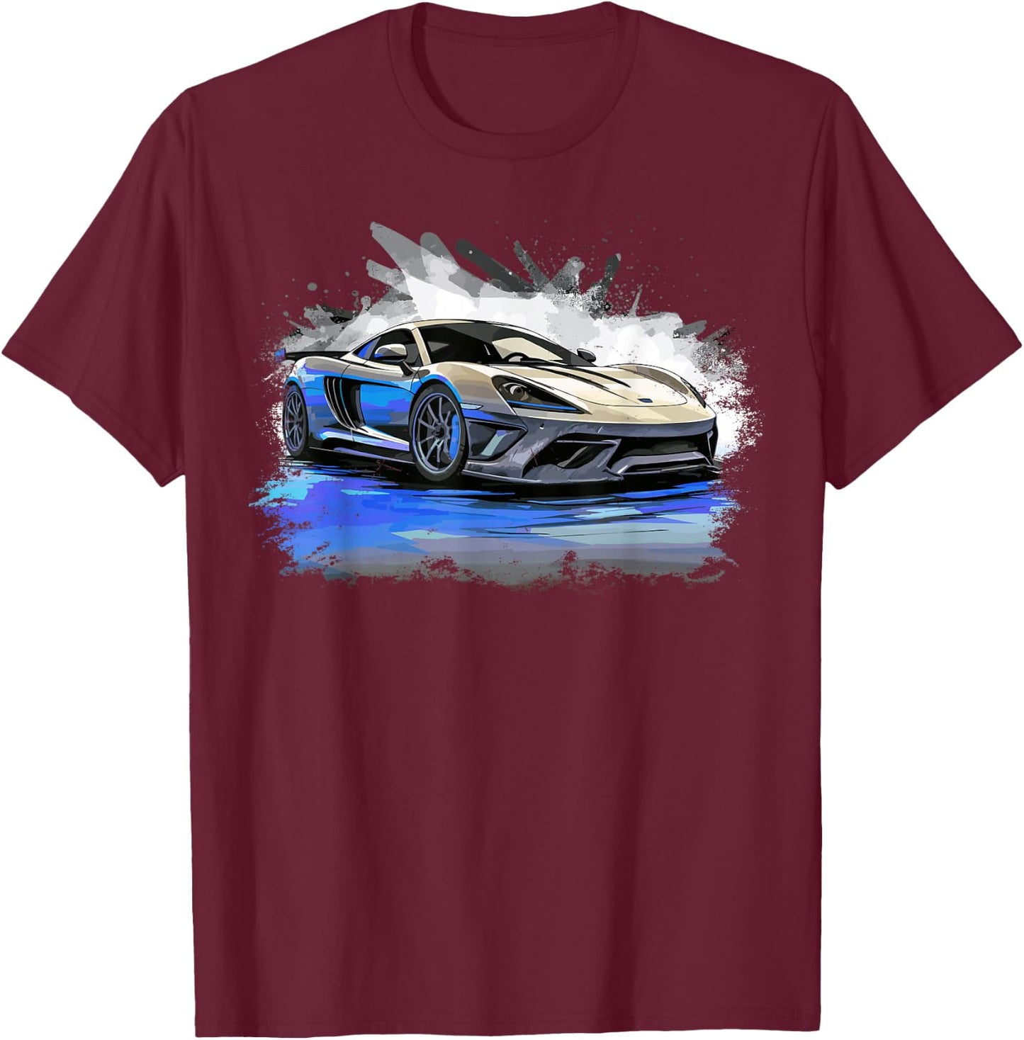 Supercar Sports Car Exotic Concept Art Hypercar Boys Graphic T-Shirt - T-Shirt | Maroon