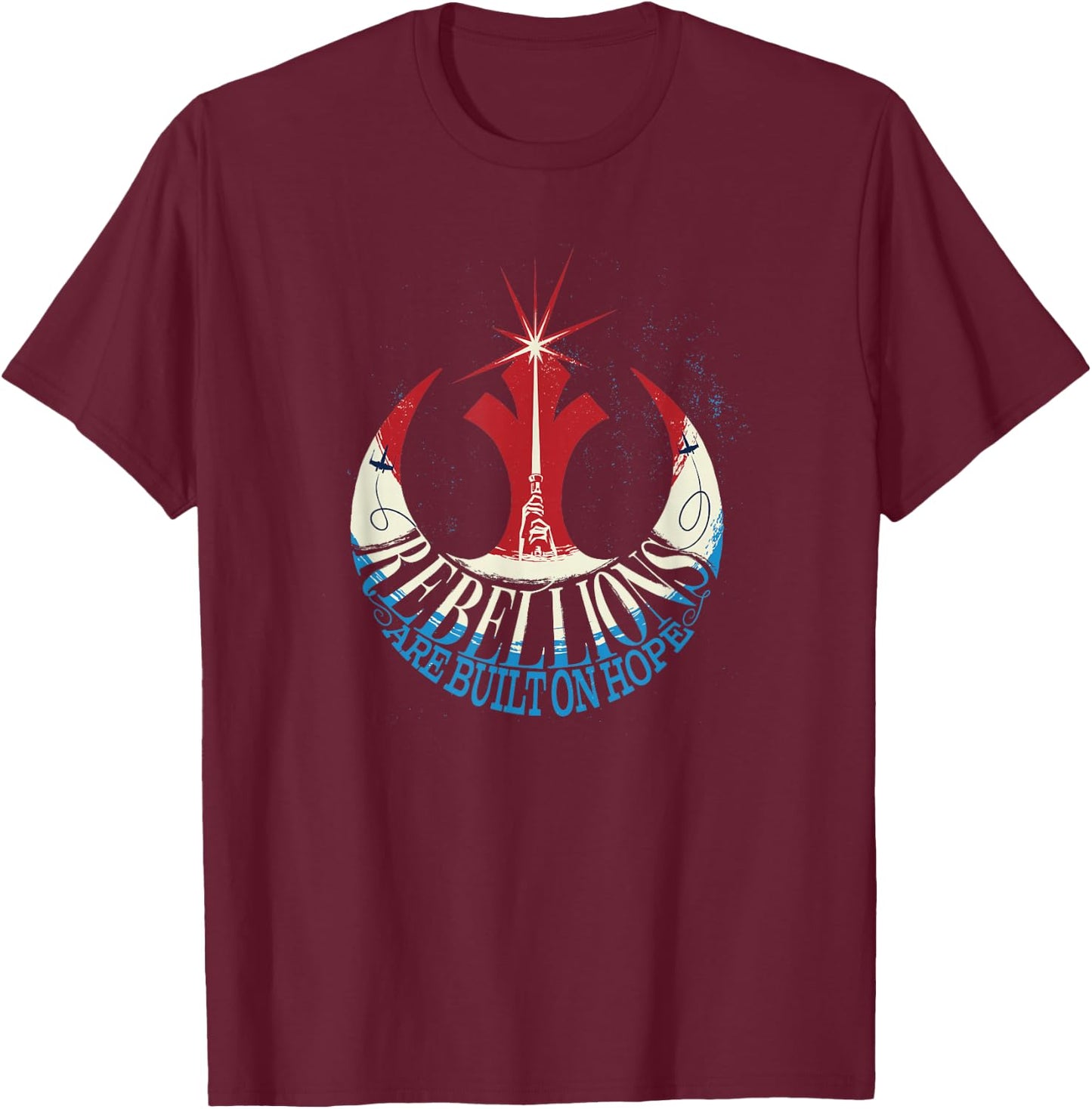 Star Wars Rebellions Are Built On Hope Rebels Americana T-Shirt - T-Shirt | Maroon