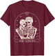The Lovers Tarot Card Skeleton Valentines Day Halloween T-Shirt - T-Shirt | Maroon