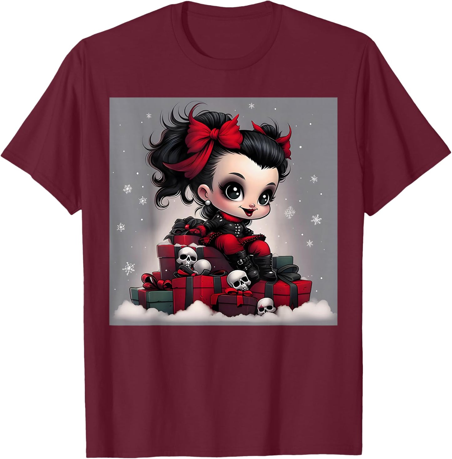 A Twist of Gothmas: Celebrating with Baby's Style T-Shirt - T-Shirt | Maroon