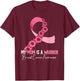 My Mom Is A Warrior Breast Cancer Awareness T-Shirt - T-Shirt | Maroon