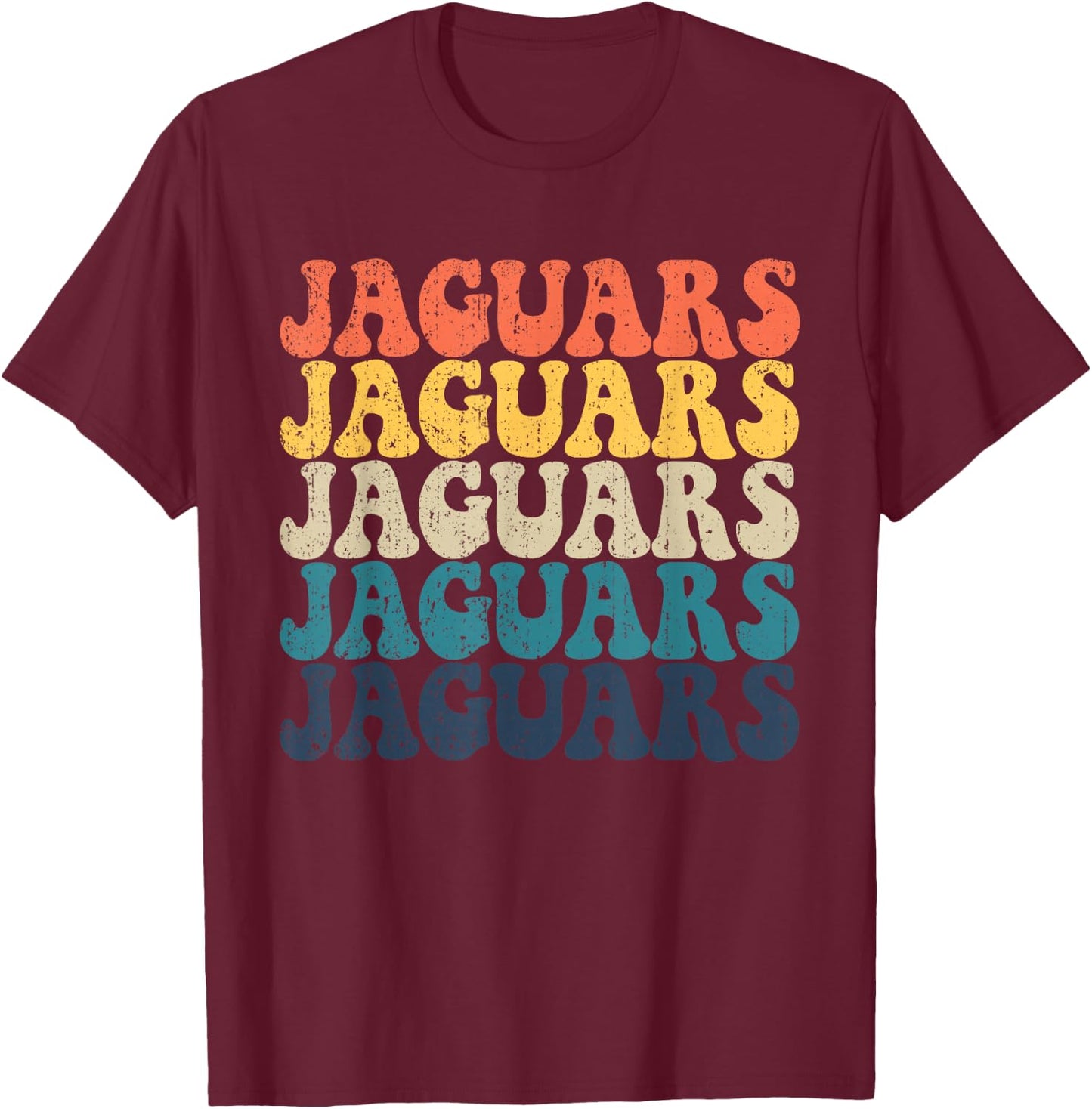 Jaguars High School Jaguars Sports Team Retro Jaguars T-Shirt - T-Shirt | Maroon