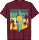 Cool Surfboard Women Surfer Retro Surf Sunset Beach T-Shirt - T-Shirt | Maroon