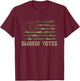 Coyote Hunting Patriotic American Flag Yote Hunter Coyote T-Shirt - T-Shirt | Maroon