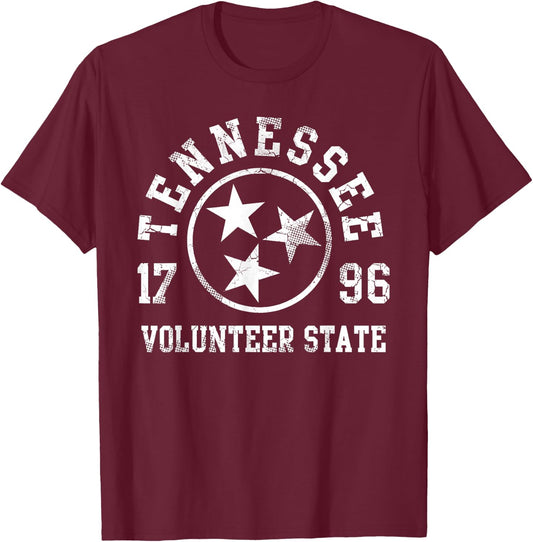 Tennessee Volunteer State Home Family Vintage Fade Orange T-Shirt - T-Shirt | Maroon