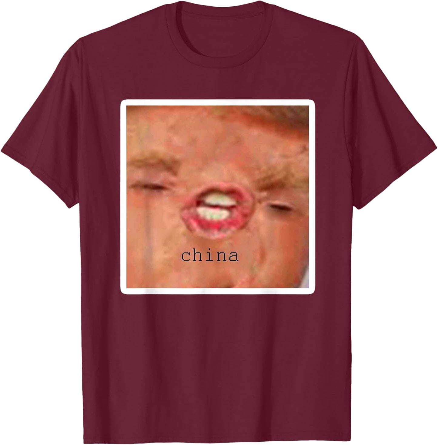 Trump China Shirt, Meme T-Shirt - T-Shirt | Maroon