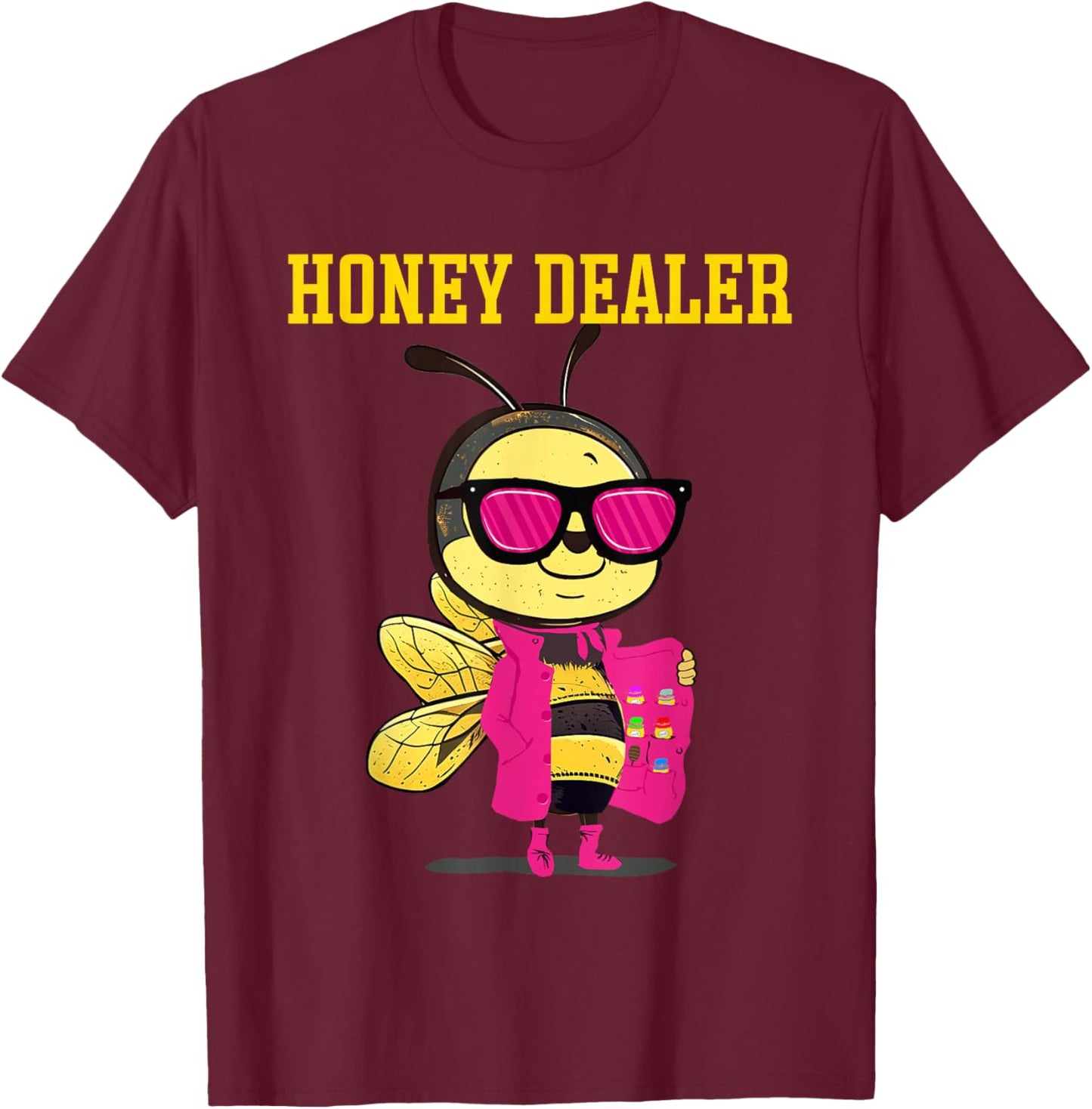 Honey Dealer For Beekeepers Bee Funny T-Shirt - T-Shirt | Maroon