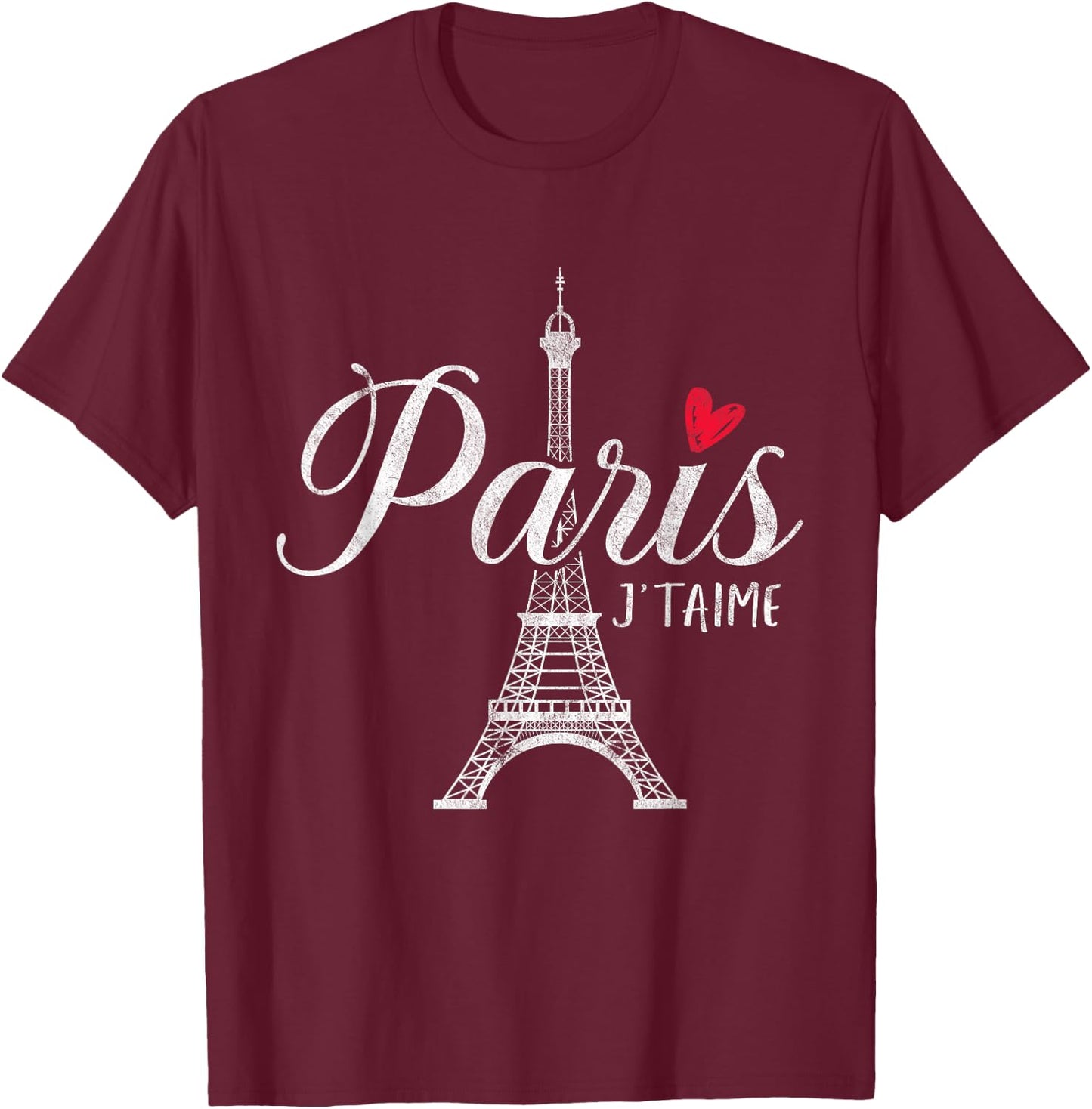 Paris Eiffel Tower Men Women Children France French Nice T-Shirt - T-Shirt | Maroon