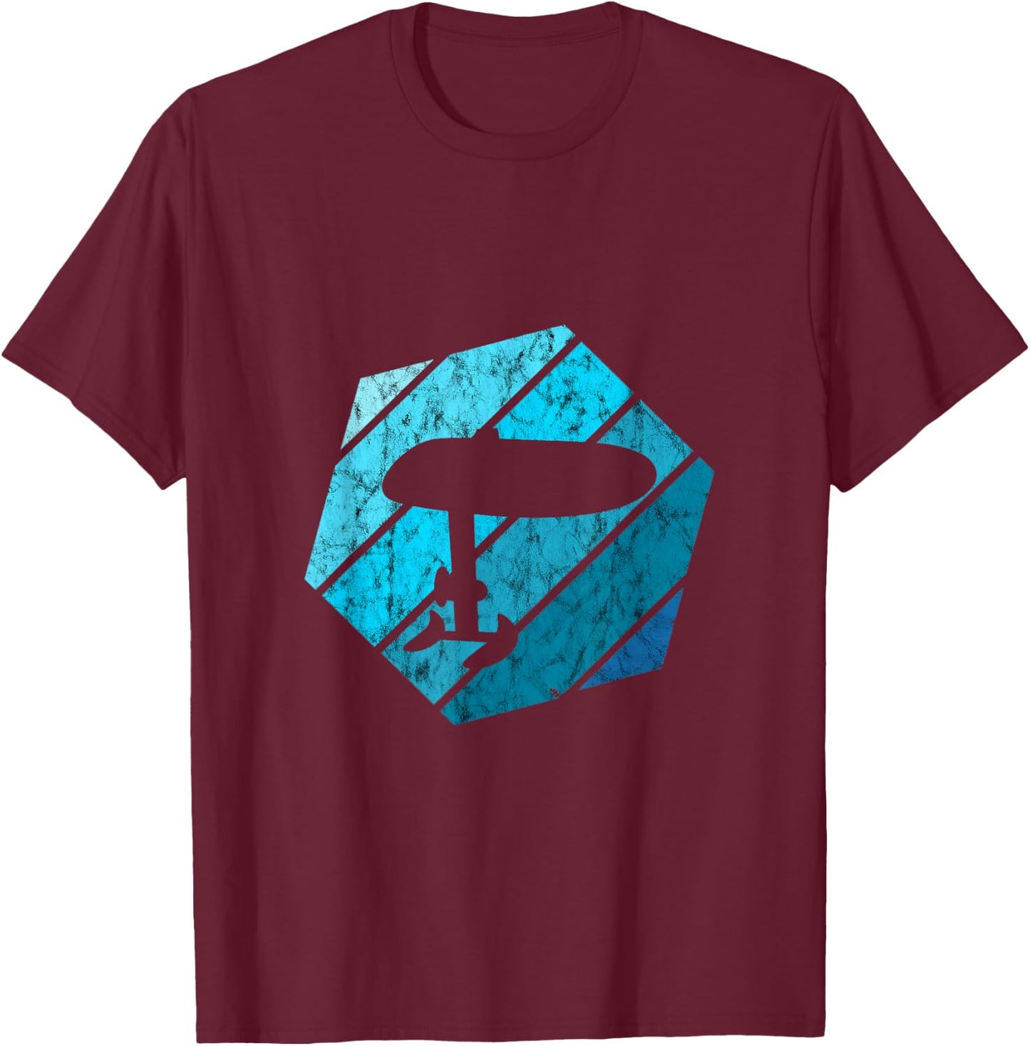 Vintage Hexa Electric Hydrofoil Surfboard Foiler Efoil T-Shirt - T-Shirt | Maroon
