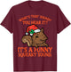 Christmas Squirrel Funny Squeaky Sound Xmas Kids Women Men T-Shirt - T-Shirt | Maroon