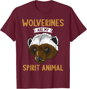 Wolverines are my spirit Animal Wolverine T-Shirt - T-Shirt | Maroon
