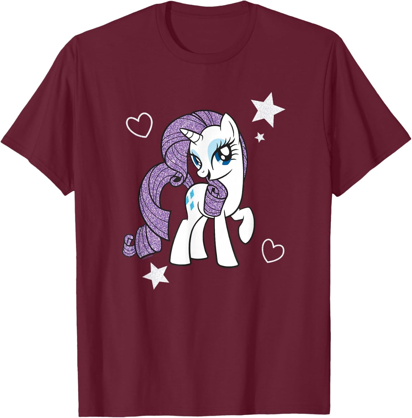 My Little Pony: Friendship Is Magic Rarity Coquette Portrait T-Shirt - T-Shirt | Maroon