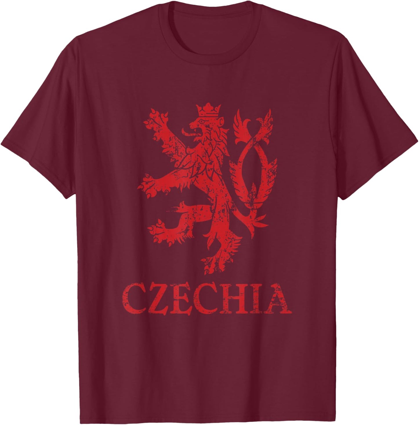 Cesko Czech Republic Lion Symbol Czech Republic Pride T-Shirt - T-Shirt | Maroon