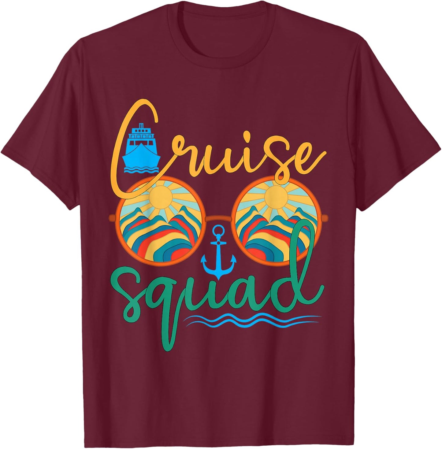 Cruise Squad 2025 Family Vacation Beach Matching Groupe T-Shirt - T-Shirt | Maroon