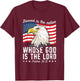 Blessed is the nation whose god is the lord Psalms 33:12 T-Shirt - T-Shirt | Maroon
