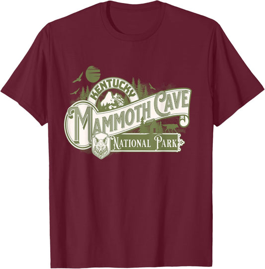 Mammoth Cave National Park Scenic Trail Explorer Hiking T-Shirt - T-Shirt | Maroon