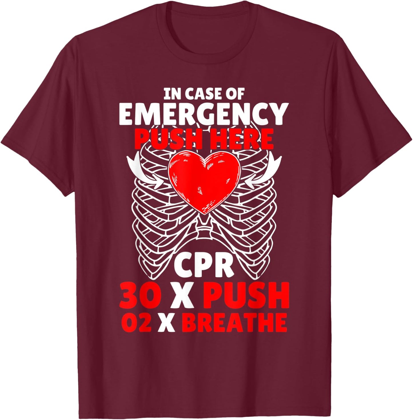 Funny CPR Instructor First Aid for Nurses CPR Instructor T-Shirt - T-Shirt | Maroon
