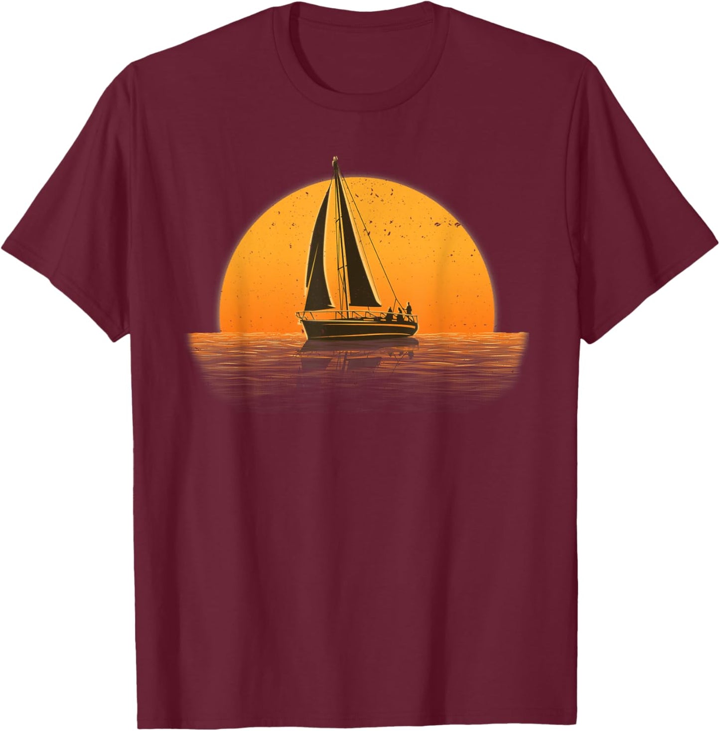 Cute Sailing Design Women Sailboat Sail Sailing Ship T-Shirt - T-Shirt | Maroon