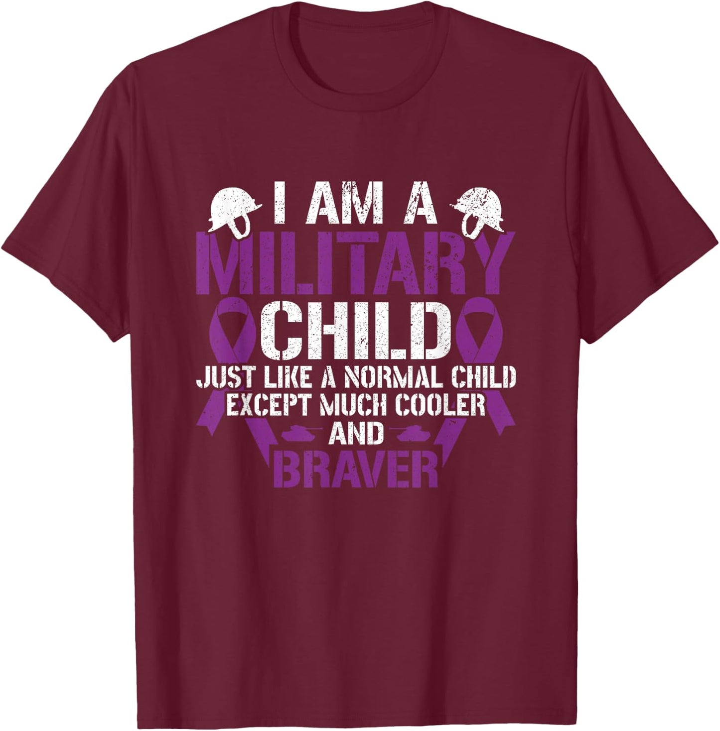 Military Child Definition Military Children Military Child Month T-Shirt - T-Shirt | Maroon