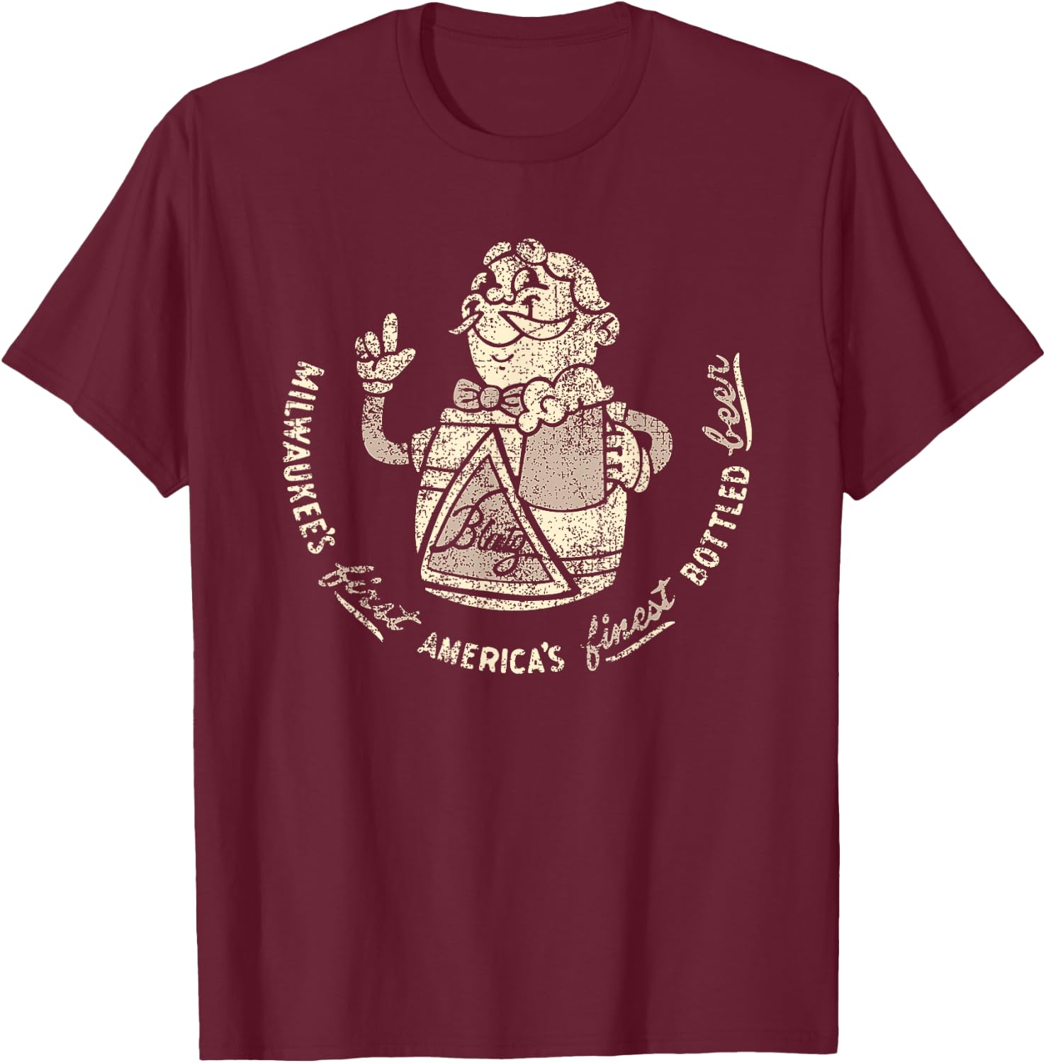 Blatz Beer Vintage Style - Pale America's Finest T-Shirt - T-Shirt | Maroon