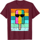 Summer Popsicle Shirt Funny Ice Cream Beach Pool Party T-Shirt - T-Shirt | Maroon
