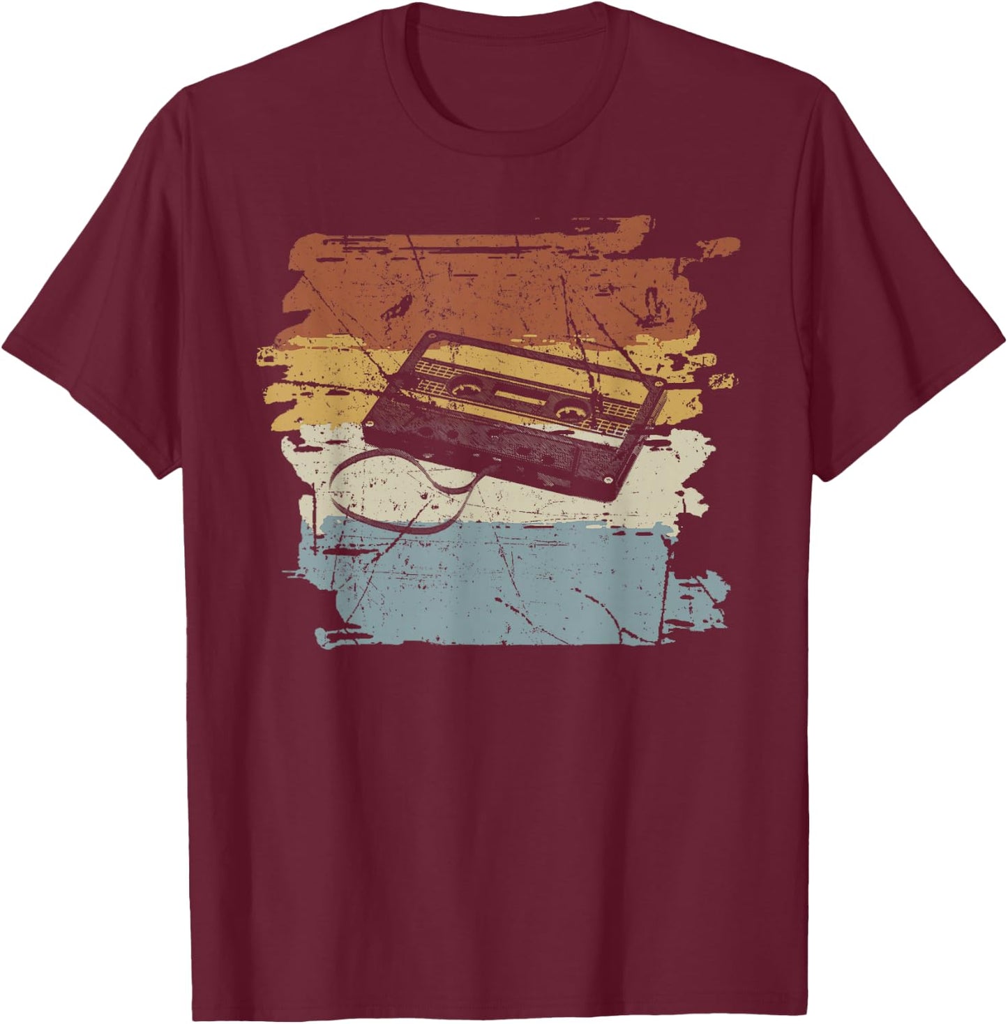 80's 90's Cassette T-Shirt - T-Shirt | Maroon