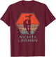 GlenStore Wichita Lineman - Black, -Adults, Small, Short Sleeve, , Classic Fit, Cotton 60% Polyester 40% T-Shirt - T-Shirt | Maroon