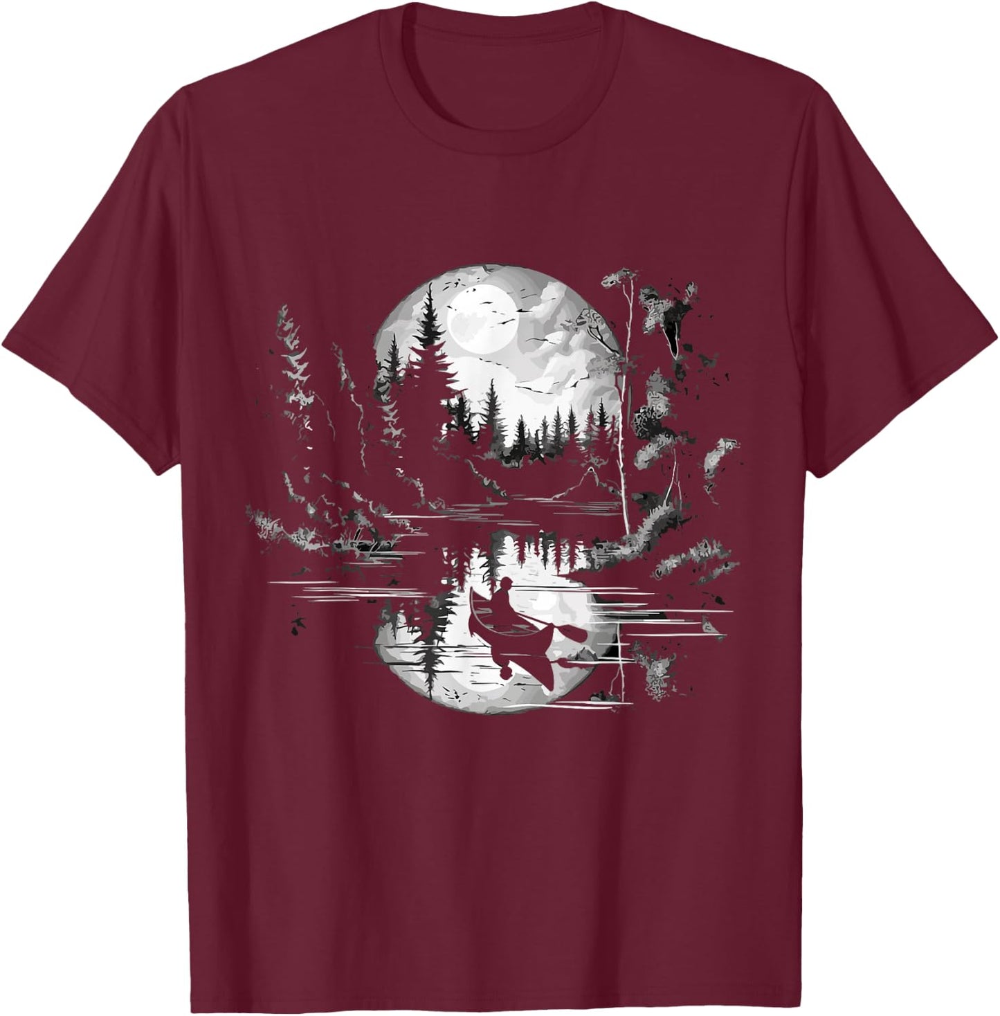 Canoe Canadian Canoeists Nature Canoe T-Shirt - T-Shirt | Maroon