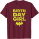 DC Comics Justice League Batman Birthday Girl Vintage T-Shirt - T-Shirt | Maroon