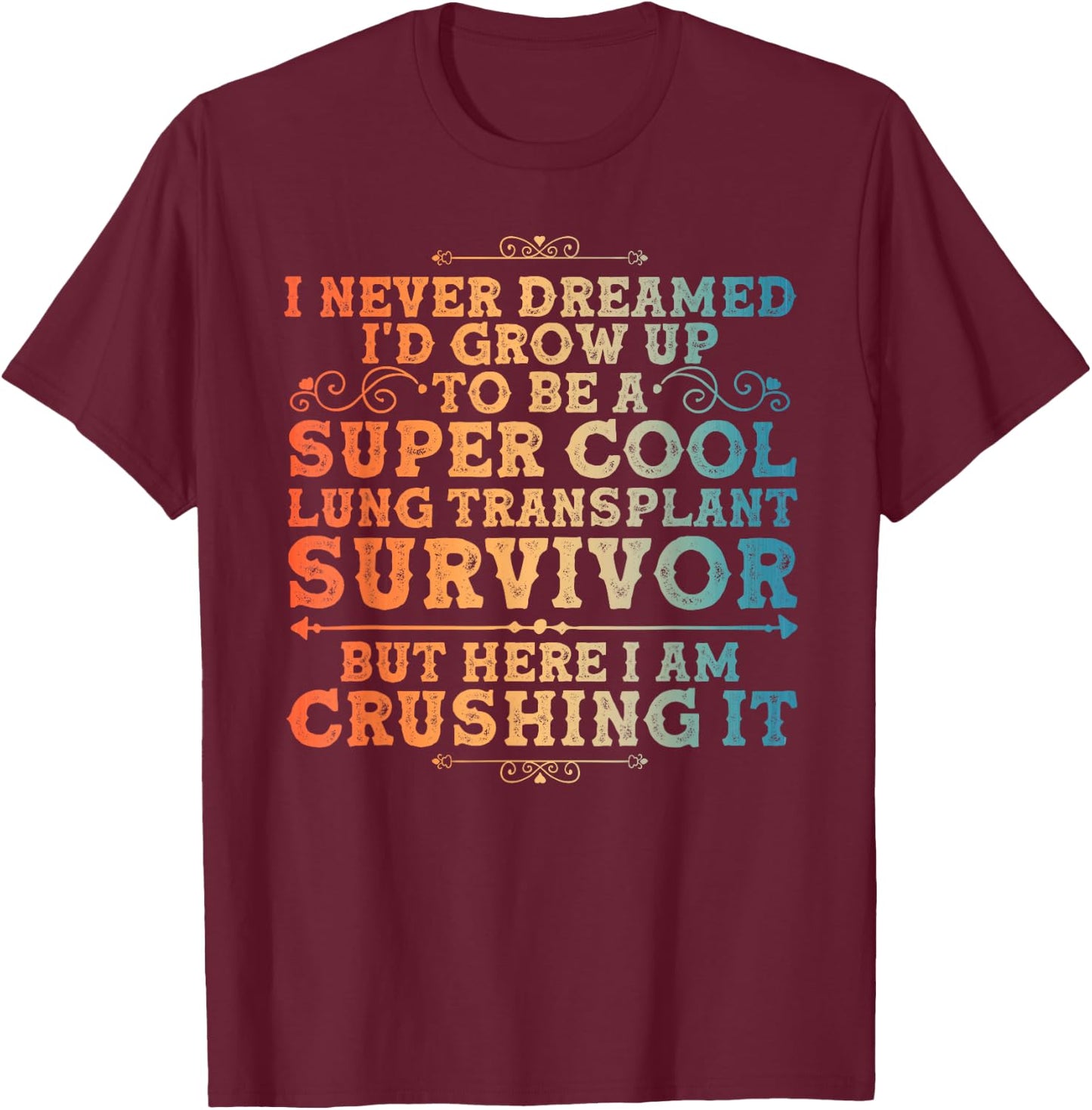 Funny Lung Transplant Design Women Organ Transplant T-Shirt - T-Shirt | Maroon