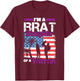 Military Child Girls Toddlers Brat Daughter Of A Veteran T-Shirt - T-Shirt | Maroon