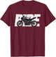2021-2022 MT-07 Ride Naked Bike Ride Motorcycle T-Shirt - T-Shirt | Maroon