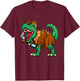 Detective Crew Dinsosaur Undercover Agent T-Rex T-Shirt - T-Shirt | Maroon
