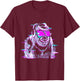 VR and VR Gamer with virtual reality and monkey T-Shirt - T-Shirt | Maroon