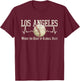 Vintage Baseball Los Angeles Graphic T-Shirt - T-Shirt | Maroon