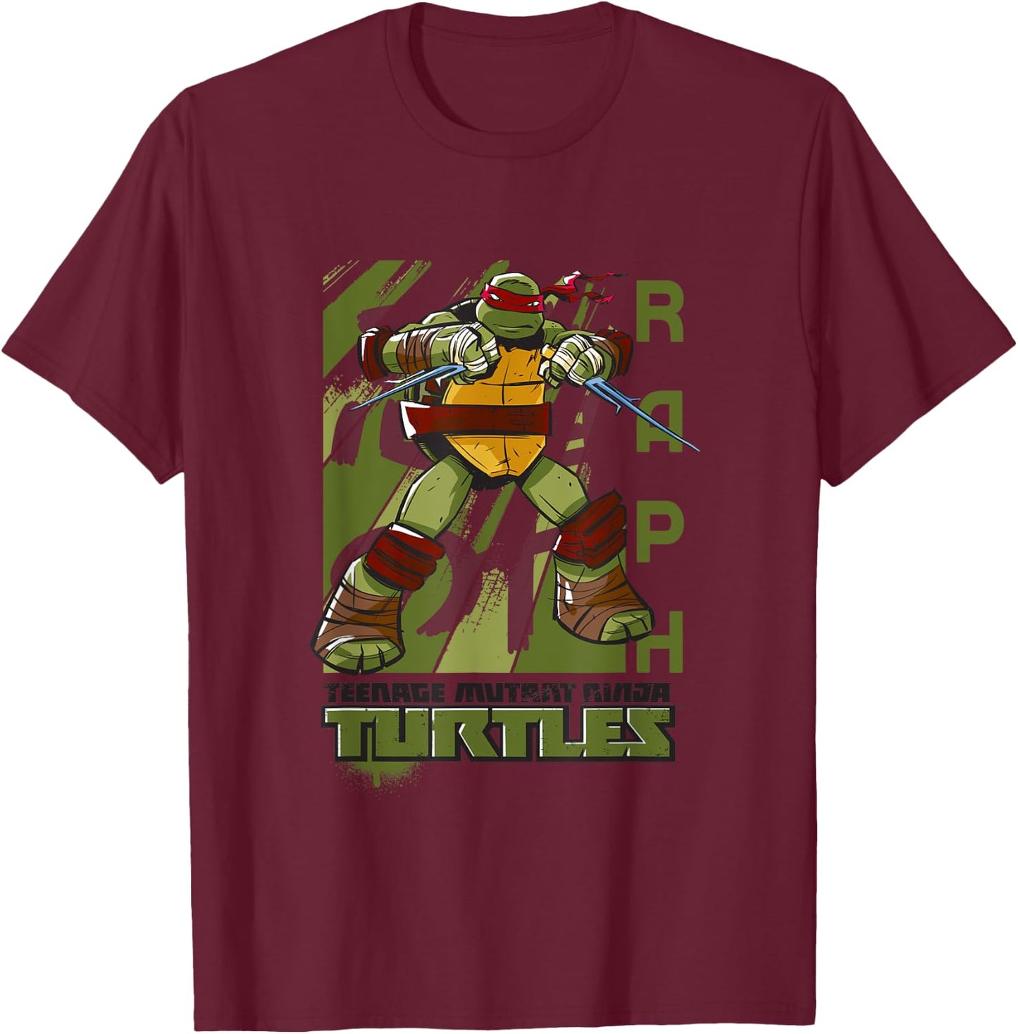 Mademark x Teenage Mutant Ninja Turtles - Teenage Mutant Ninja Turtles - Original TMNT New Raphael T-Shirt - T-Shirt | Maroon