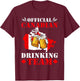 Official Canadian Drinking Team & Maple Leaf Patriotic Men T-Shirt - T-Shirt | Maroon
