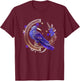 Asgard Trends I Odin Thor Freya Viking Rune Design Mystical Crow, Raven Birds, Nordic, Celtic, Wicca, Morrigan Casual - Black, Small, Short Sleeve T-Shirt - T-Shirt | Maroon