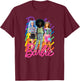 Barbie - Pride Rainbow Logo 3 Dolls T-Shirt - T-Shirt | Maroon