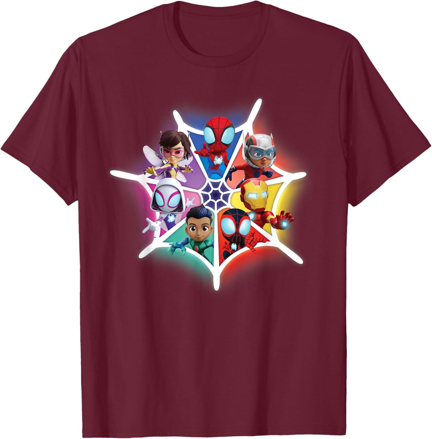 Marvel Spidey and His Amazing Friends Avengers Team-Up T-Shirt - T-Shirt | Maroon