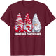 Funny Gnomies Squamous Cell Carcinoma Awareness Month Ribbon T-Shirt - T-Shirt | Maroon