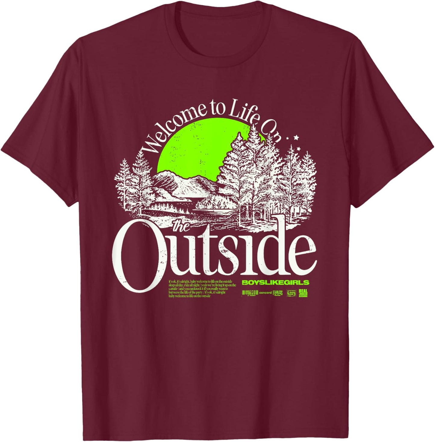 Boys Like Girls - the Outside T-Shirt - T-Shirt | Maroon