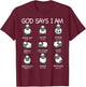 God Says I Am Cute Sheep Bible Verse Kids Toddler Girls T-Shirt - T-Shirt | Maroon