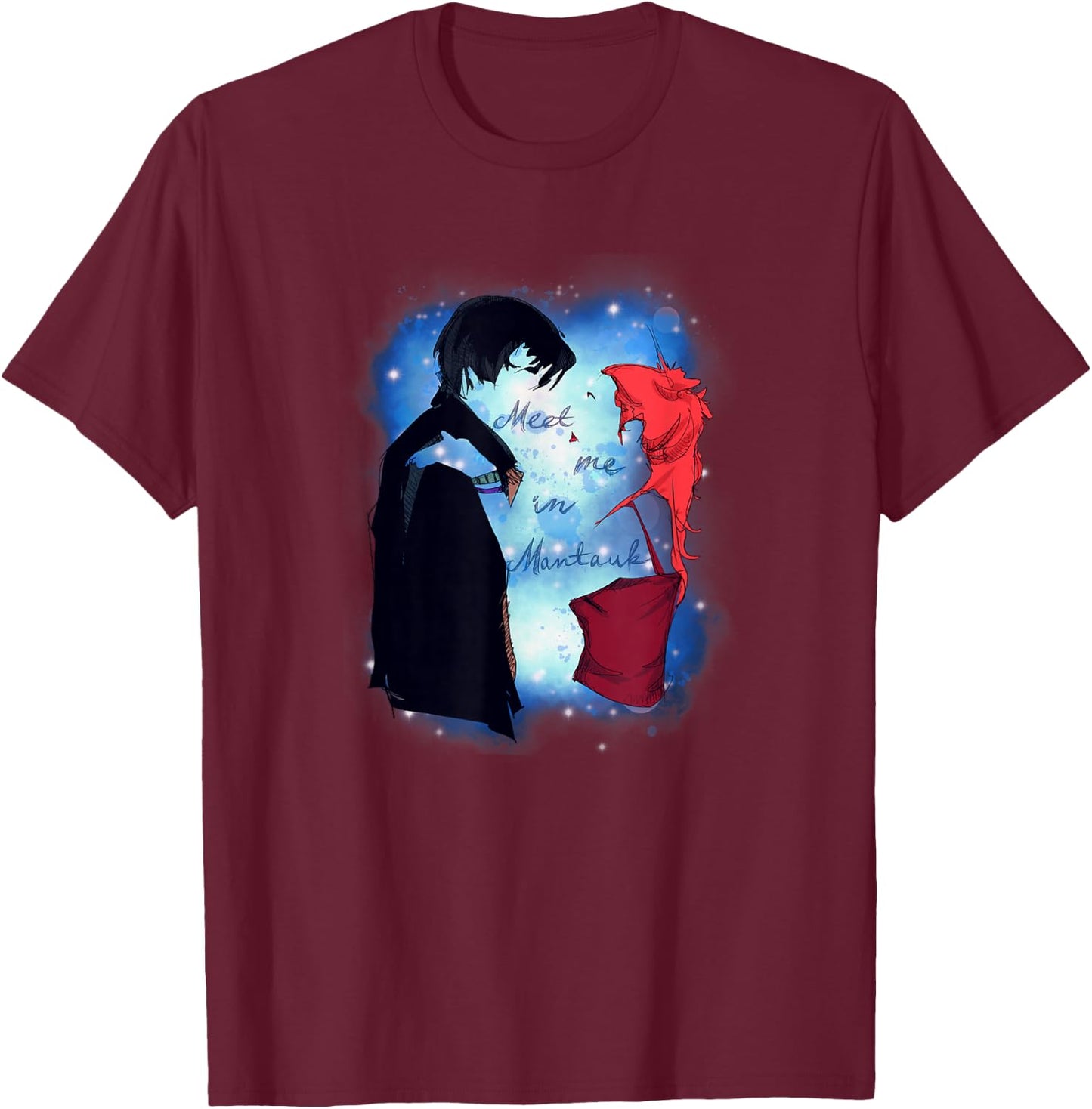 Meet Me In Montauk T-Shirt - T-Shirt | Maroon