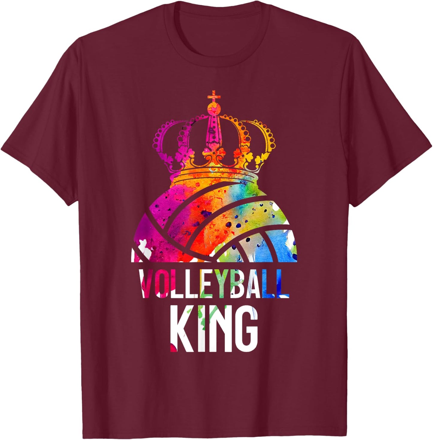 Volleyball King T-Shirt - T-Shirt | Maroon