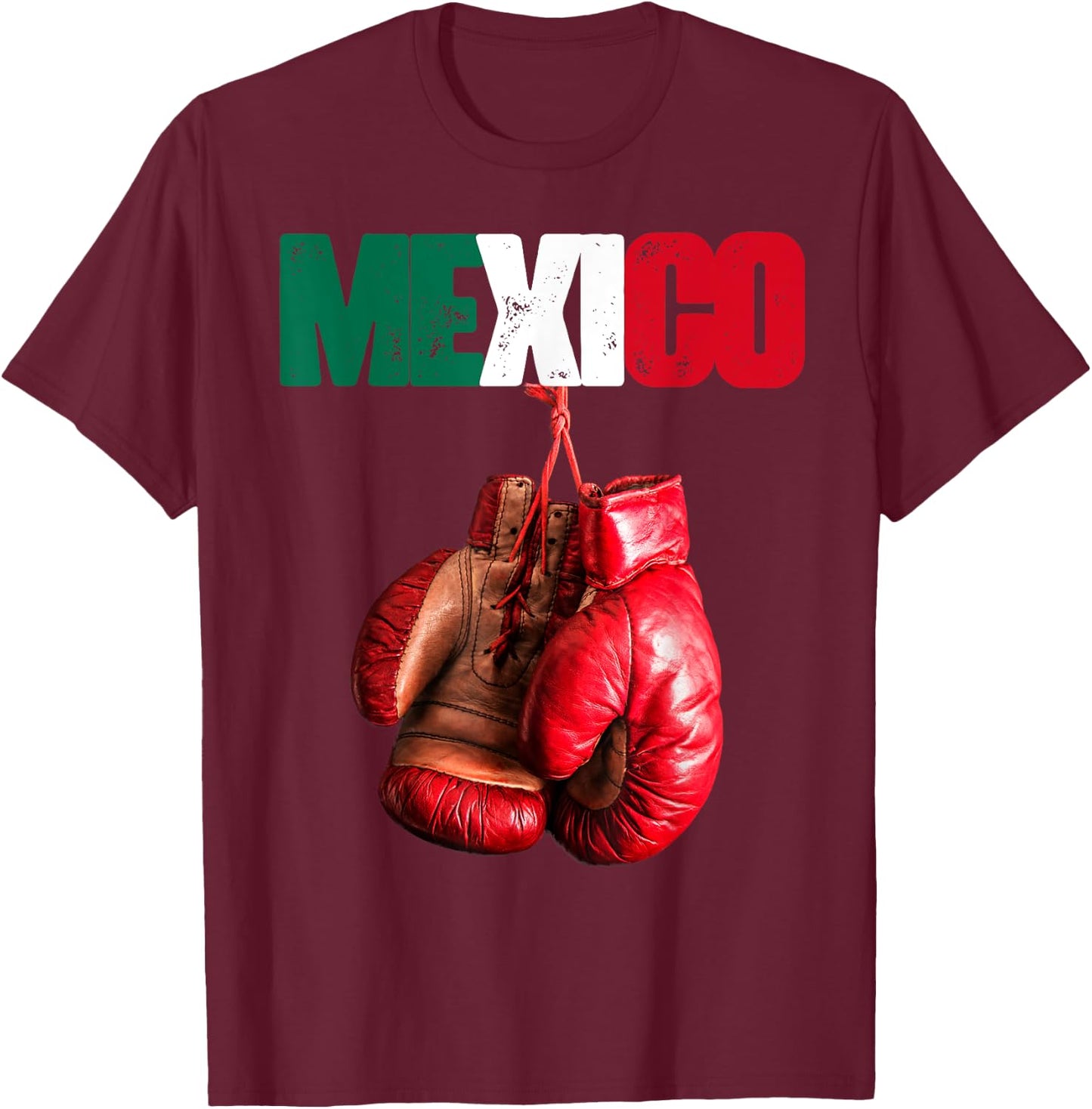 Funny Boxing - I Love Boxing Mexico T-Shirt - T-Shirt | Maroon
